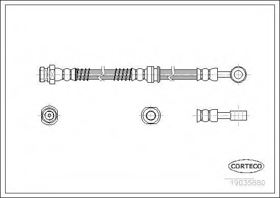 CORTECO 19035880 Тормозной шланг