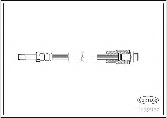 CORTECO 19036177 Тормозной шланг