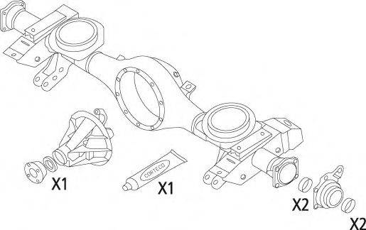 CORTECO 19535816 Комплект прокладок, дифференциал