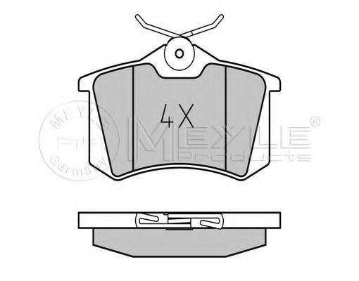 MEYLE 0252096117 Комплект тормозных колодок, дисковый тормоз