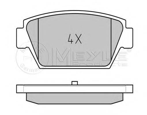 MEYLE 0252112514 Комплект тормозных колодок, дисковый тормоз