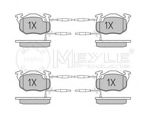 MEYLE 0252141418W Комплект тормозных колодок, дисковый тормоз