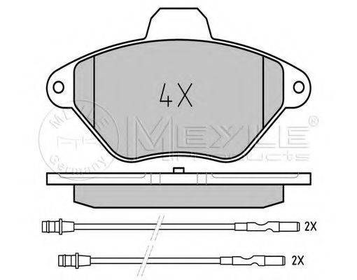 MEYLE 0252163216W Комплект тормозных колодок, дисковый тормоз