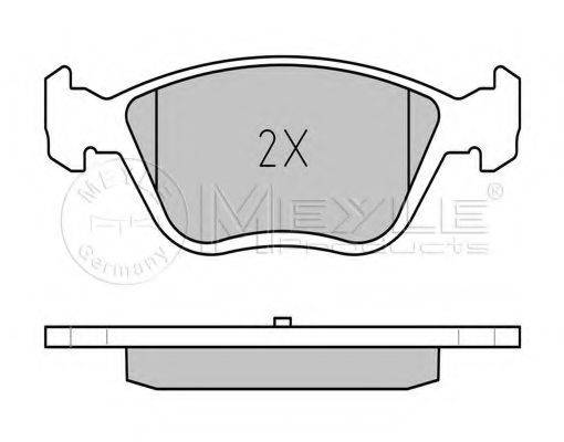 MEYLE 0252163719W Комплект тормозных колодок, дисковый тормоз