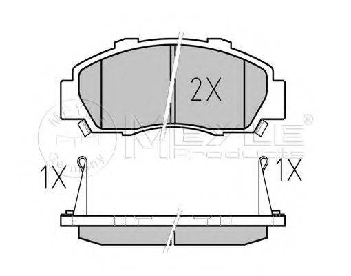 MEYLE 0252165118W Комплект тормозных колодок, дисковый тормоз