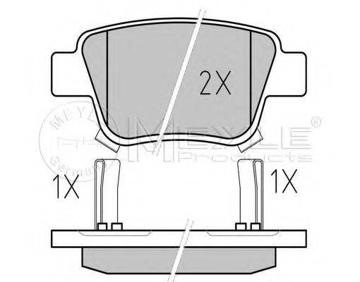 MEYLE 0252362016W Комплект тормозных колодок, дисковый тормоз