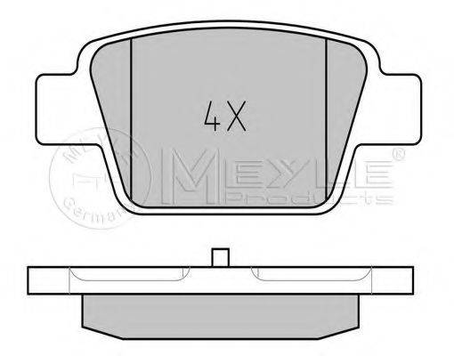 MEYLE 0252371415 Комплект тормозных колодок, дисковый тормоз