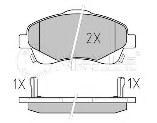 MEYLE 0252376819W Комплект тормозных колодок, дисковый тормоз