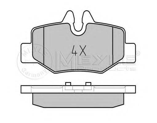 MEYLE 0252400817 Комплект тормозных колодок, дисковый тормоз