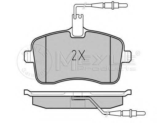 MEYLE 0252413418W Комплект тормозных колодок, дисковый тормоз