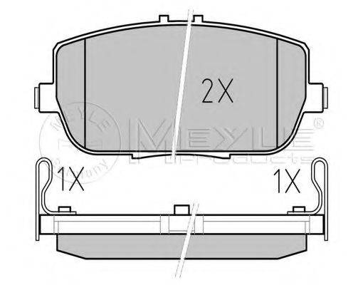 MEYLE 0252429813W Комплект тормозных колодок, дисковый тормоз