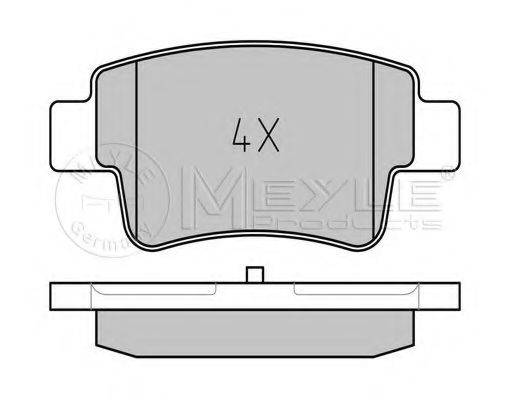 MEYLE 0252434917 Комплект тормозных колодок, дисковый тормоз