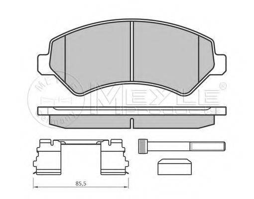 MEYLE 0252446619W2 Комплект тормозных колодок, дисковый тормоз