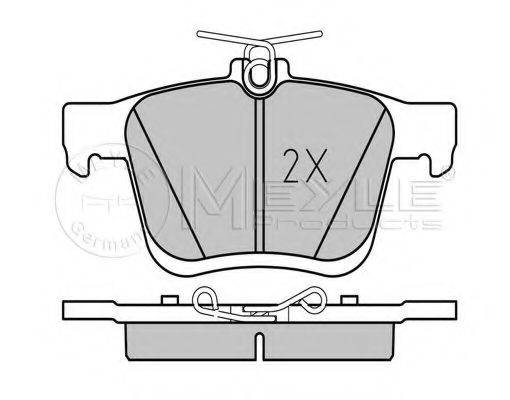 MEYLE 0252500816 Комплект тормозных колодок, дисковый тормоз