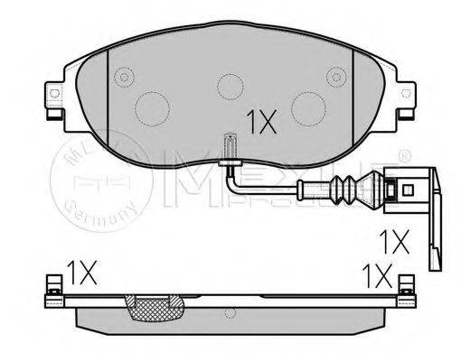 MEYLE 0252511720W Комплект тормозных колодок, дисковый тормоз