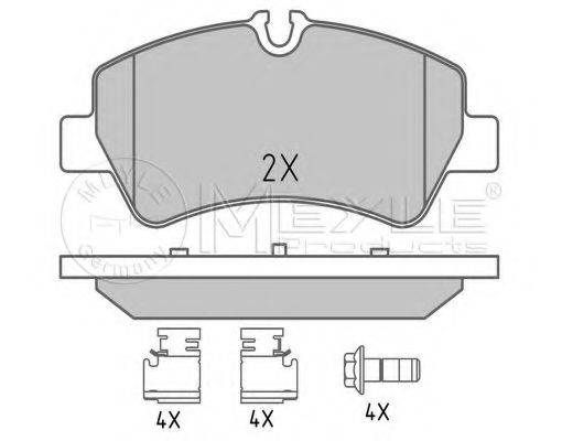 MEYLE 0252560418 Комплект тормозных колодок, дисковый тормоз