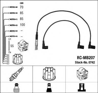 NGK 0742 Комплект проводов зажигания