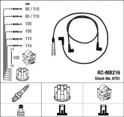 NGK 0751 Комплект проводов зажигания