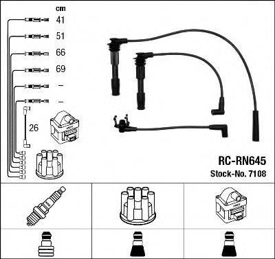 NGK 7108 Комплект проводов зажигания