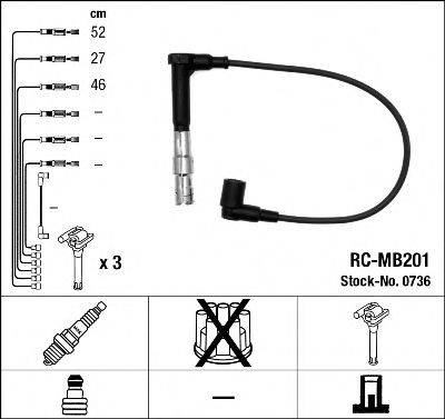 NGK 0736 Комплект проводов зажигания
