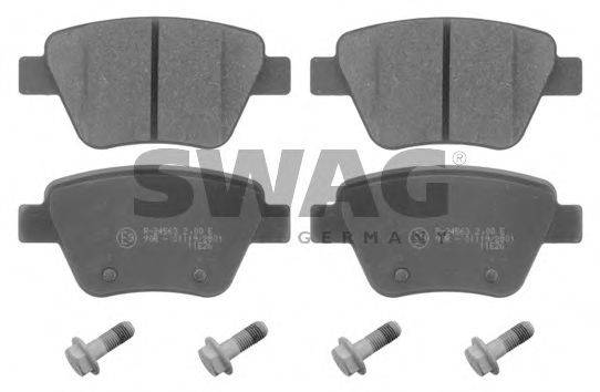 SWAG 30916797 Комплект тормозных колодок, дисковый тормоз