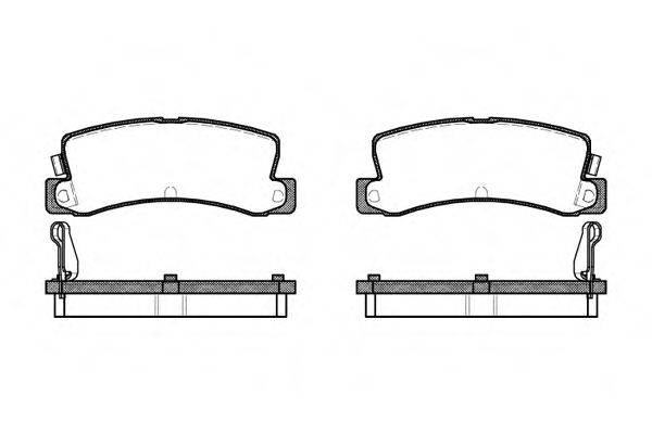 ROADHOUSE 221404 Комплект тормозных колодок, дисковый тормоз
