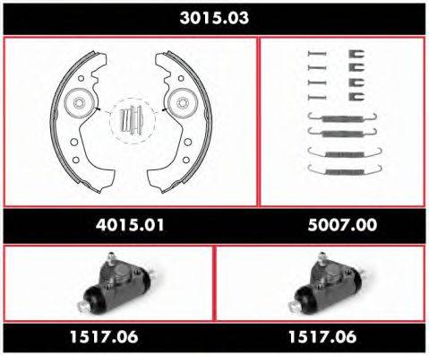 ROADHOUSE 301503 Комплект тормозов, барабанный тормозной механизм