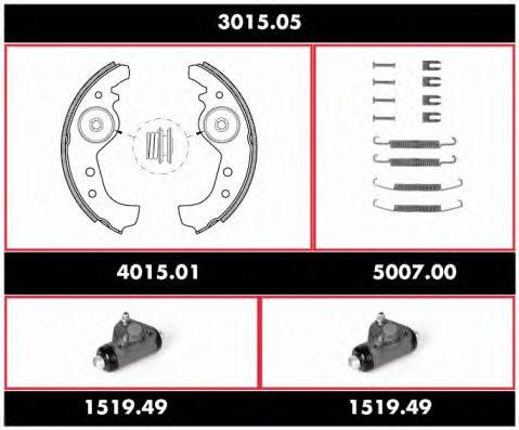 ROADHOUSE 301505 Комплект тормозов, барабанный тормозной механизм
