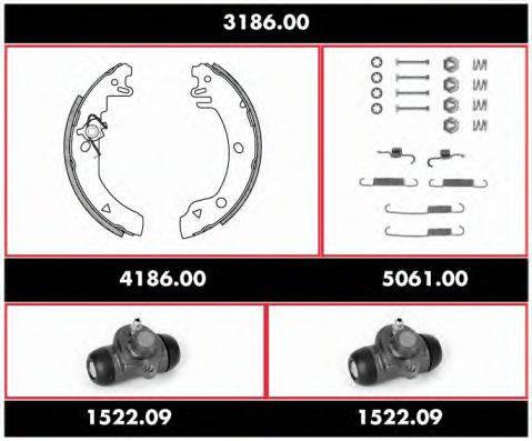 ROADHOUSE 318600 Комплект тормозов, барабанный тормозной механизм