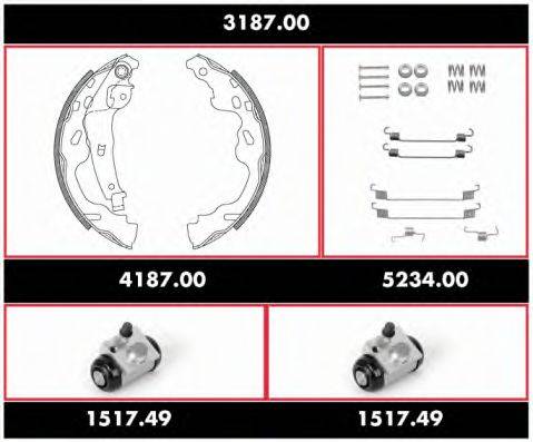 ROADHOUSE 318700 Комплект тормозов, барабанный тормозной механизм