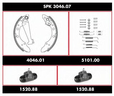 ROADHOUSE SPK304607 Комплект тормозов, барабанный тормозной механизм