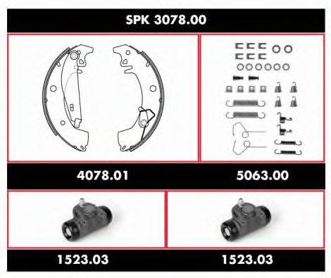 ROADHOUSE SPK307800 Комплект тормозов, барабанный тормозной механизм