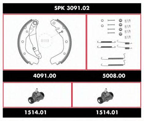 ROADHOUSE SPK309102 Комплект тормозов, барабанный тормозной механизм