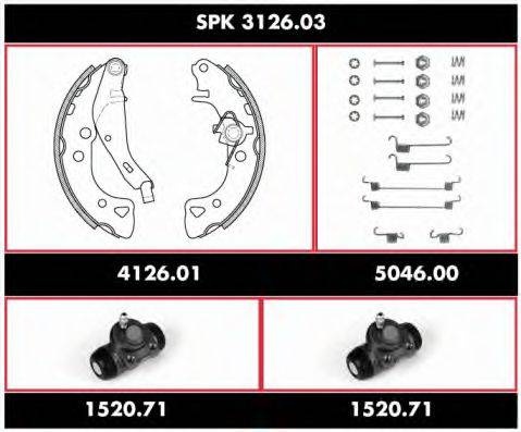 ROADHOUSE SPK312603 Комплект тормозов, барабанный тормозной механизм