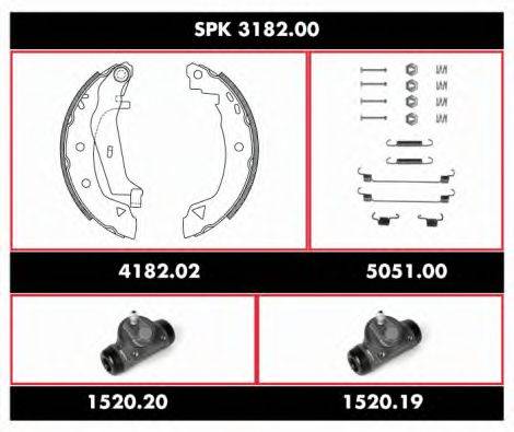 ROADHOUSE SPK318200 Комплект тормозов, барабанный тормозной механизм