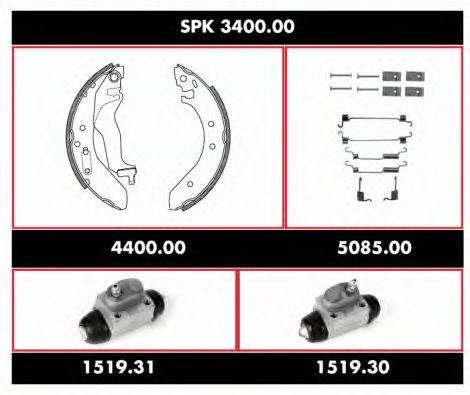 ROADHOUSE SPK340000 Комплект тормозов, барабанный тормозной механизм