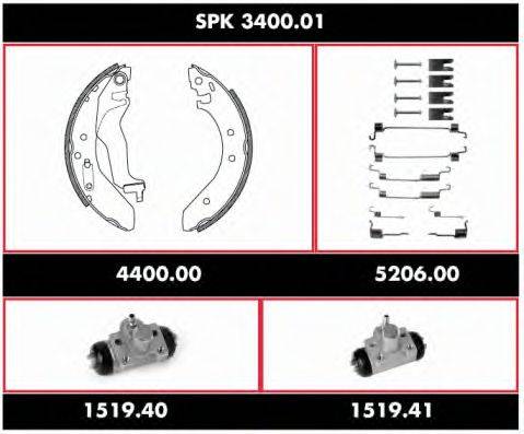 ROADHOUSE SPK340001 Комплект тормозов, барабанный тормозной механизм