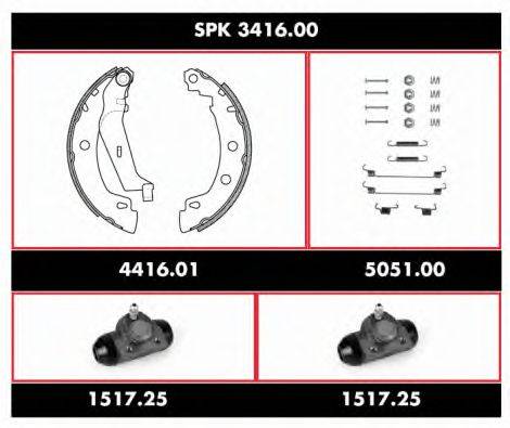 ROADHOUSE SPK341600 Комплект тормозов, барабанный тормозной механизм