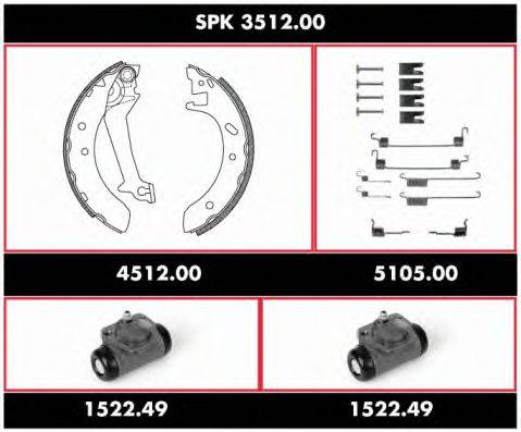 ROADHOUSE SPK351200 Комплект тормозов, барабанный тормозной механизм