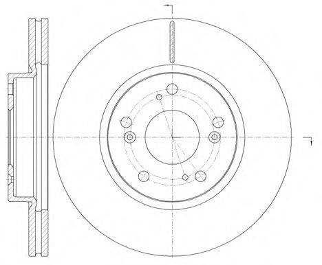 ROADHOUSE 698610 Тормозной диск