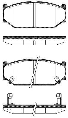 ROADHOUSE 2138112 Комплект тормозных колодок, дисковый тормоз