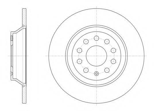 ROADHOUSE 6158700 Тормозной диск