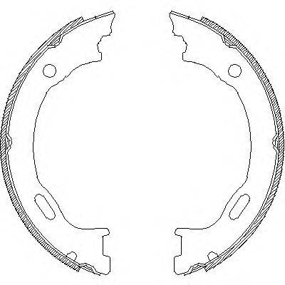 REMSA 470701 Комплект тормозных колодок, стояночная тормозная система