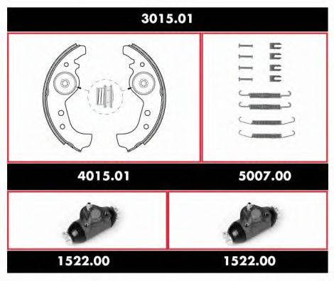 REMSA 301501 Комплект тормозов, барабанный тормозной механизм