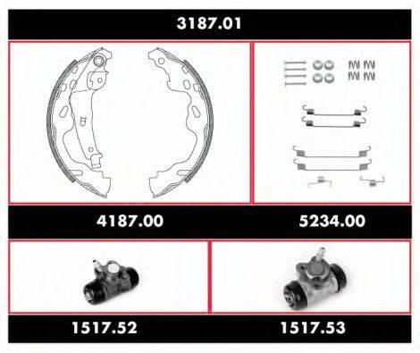 REMSA 318701 Комплект тормозов, барабанный тормозной механизм