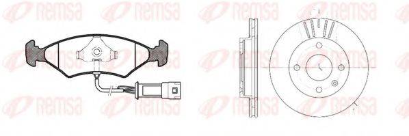 REMSA 811902 Комплект тормозов, дисковый тормозной механизм