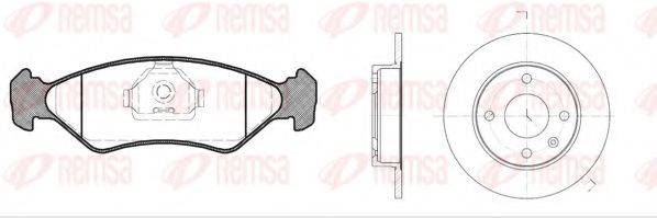 REMSA 828500 Комплект тормозов, дисковый тормозной механизм