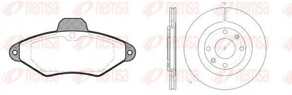 REMSA 843800 Комплект тормозов, дисковый тормозной механизм