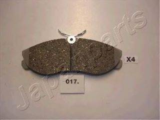 JAPANPARTS PA017P Комплект высокоэффективных тормозных колодок