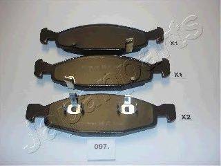 JAPANPARTS PA097AF Комплект тормозных колодок, дисковый тормоз